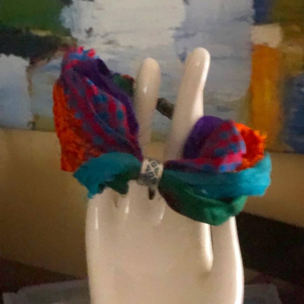 Silk and ribbons unique bracelet